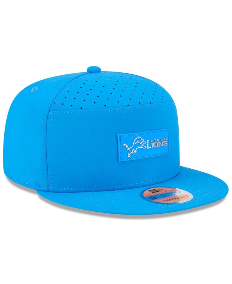 Men's Blue Detroit Lions 2025 Sideline Split Panel 9FIFTY Snapback Hat