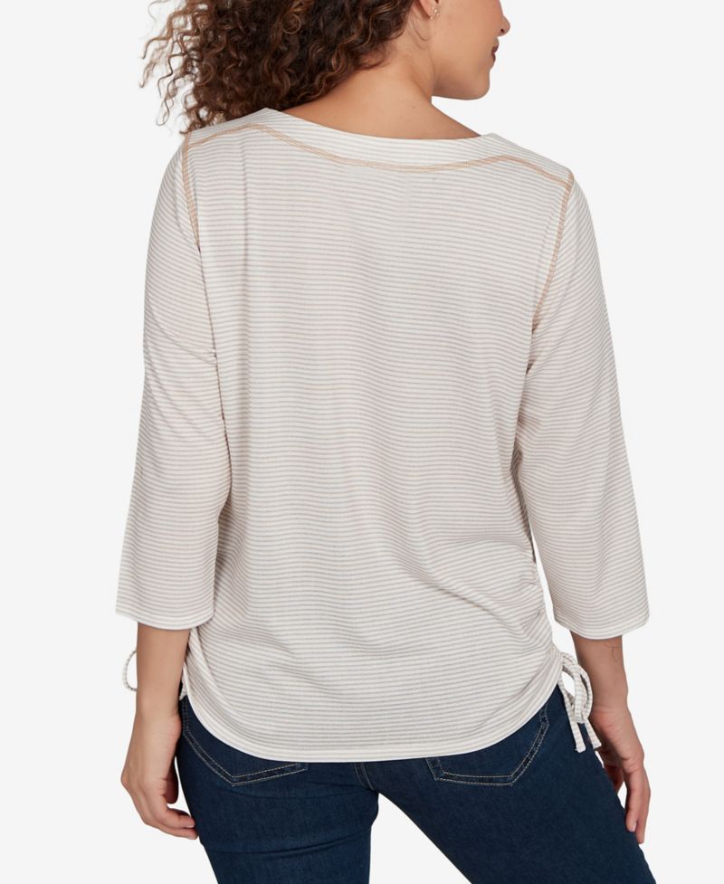 Petite Autumn Owl Knit Top