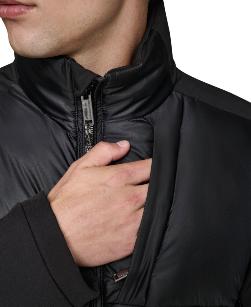 Men's Mixed Media Quilted Jacket