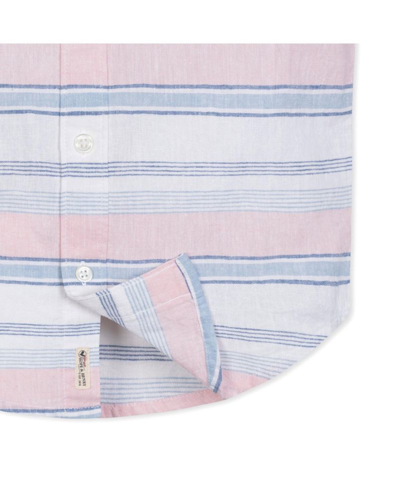 Baby Boys Hope and Henry Linen Short Sleeve Button Down Shirt