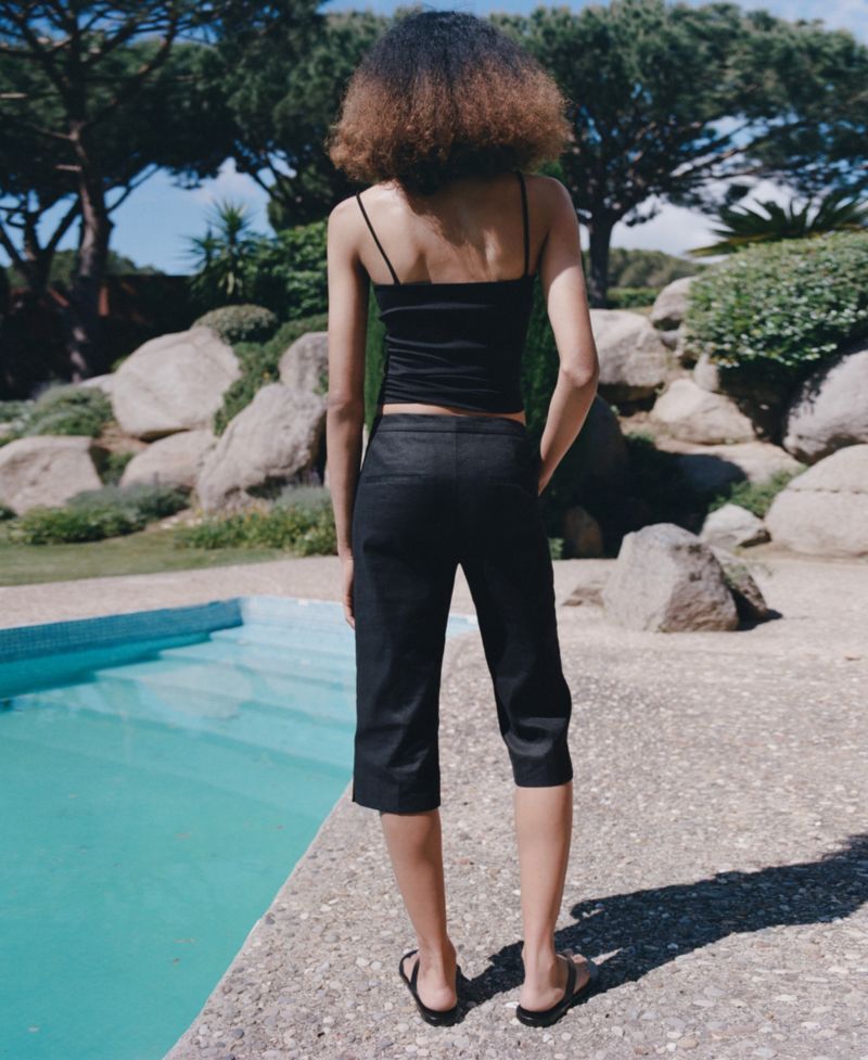 Women's Linen Capri Pants