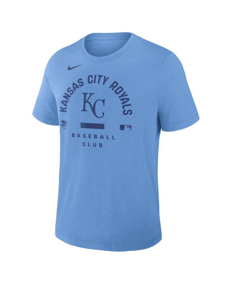Men's Light Blue Kansas City Royals Authentic Collection Early Work Tri-Blend Dri-FIT T-Shirt