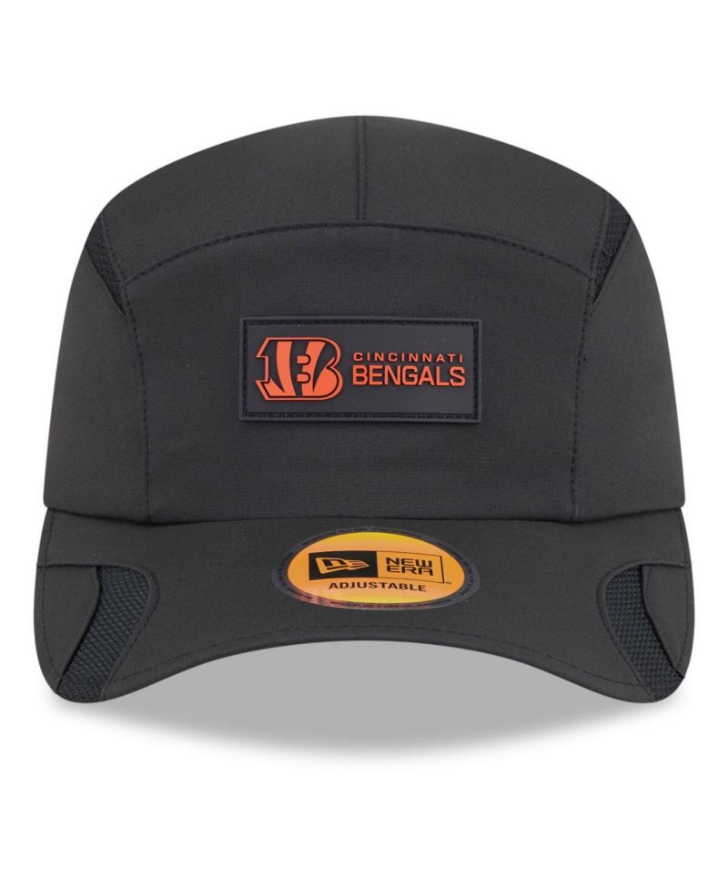 Men's Black Cincinnati Bengals 2025 Sideline Runner Adjustable Hat