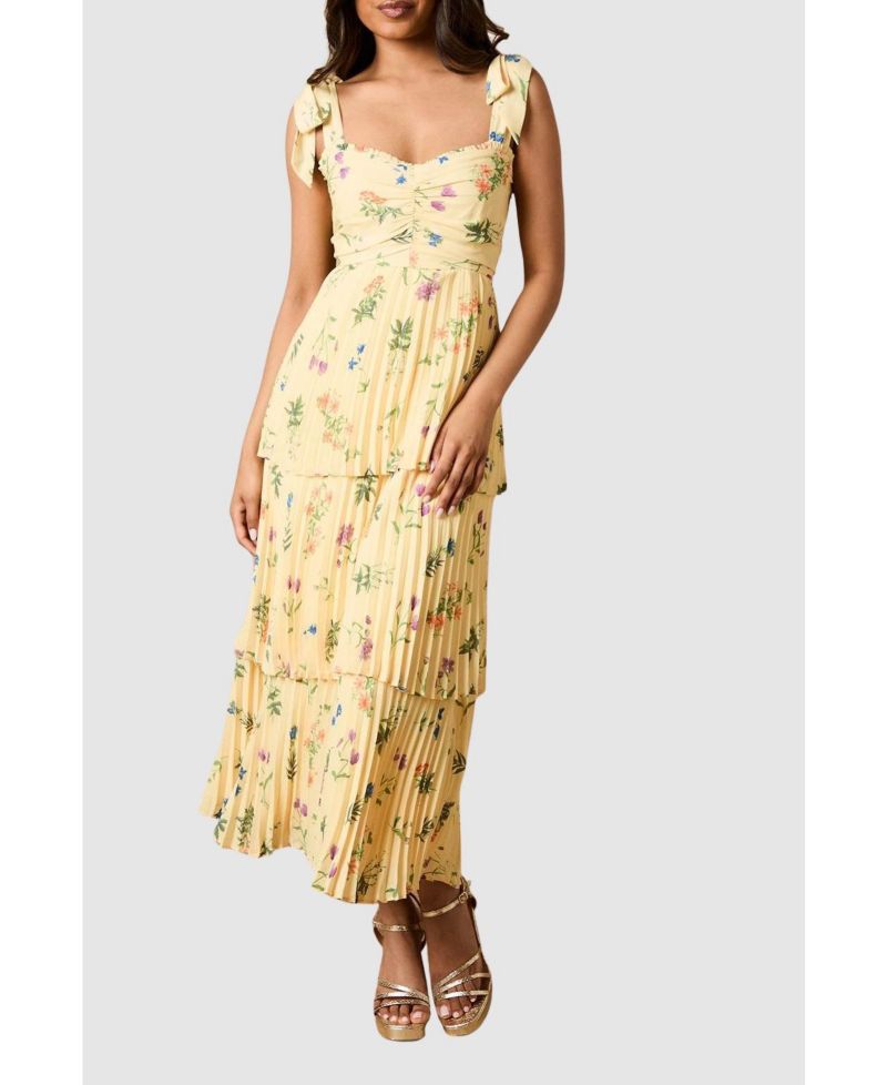 Women's Tie Shoulder Midi Dress