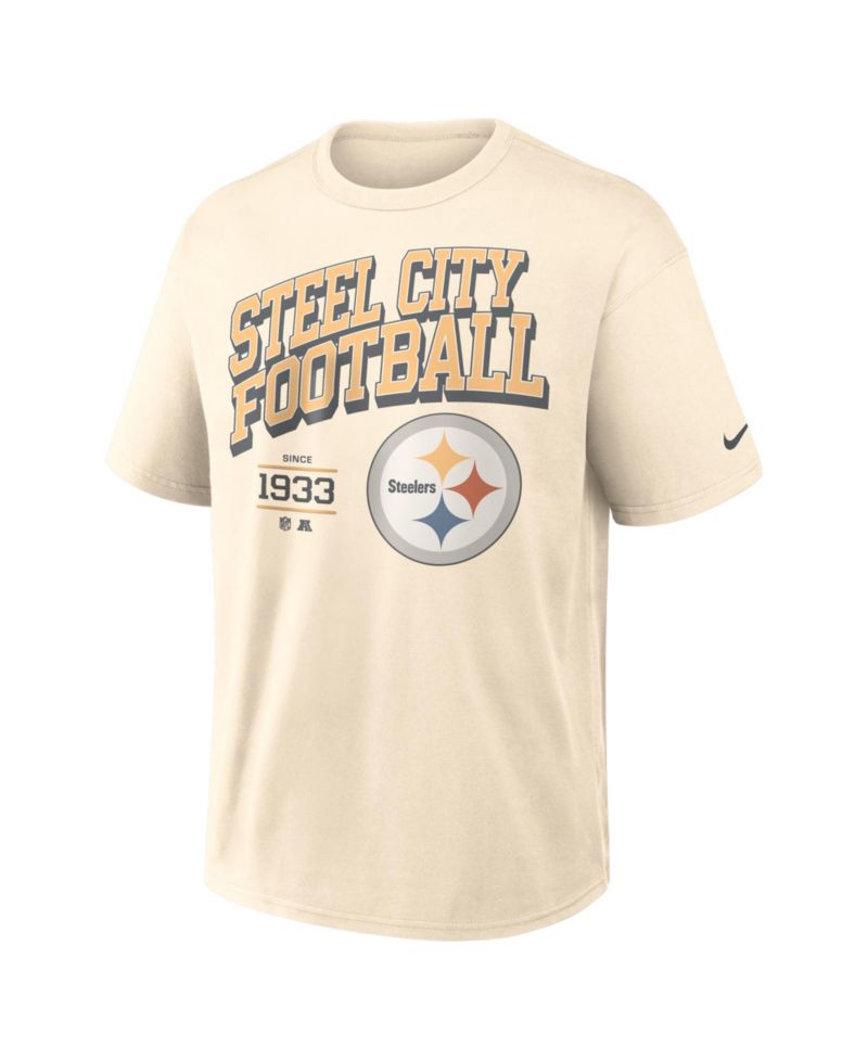 Men's Natural Pittsburgh Steelers Vintage Mod Blown Away Max90 T-Shirt