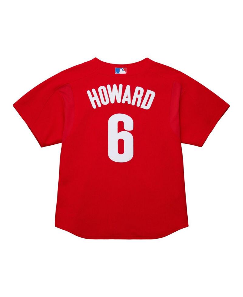 Men's Ryan Howard Red Philadelphia Phillies Cooperstown Collection Batting Practice Jersey