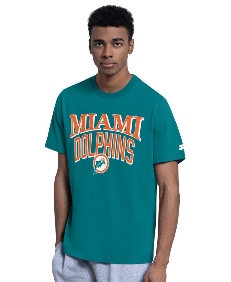 Men's 2-Pack Aqua/Gray Miami Dolphins Throwback Logo T-Shirt Set