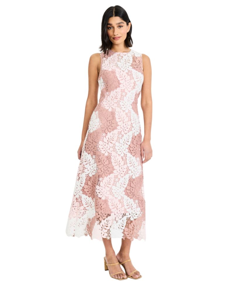 Women's Sleeveless Lace Midi Dress