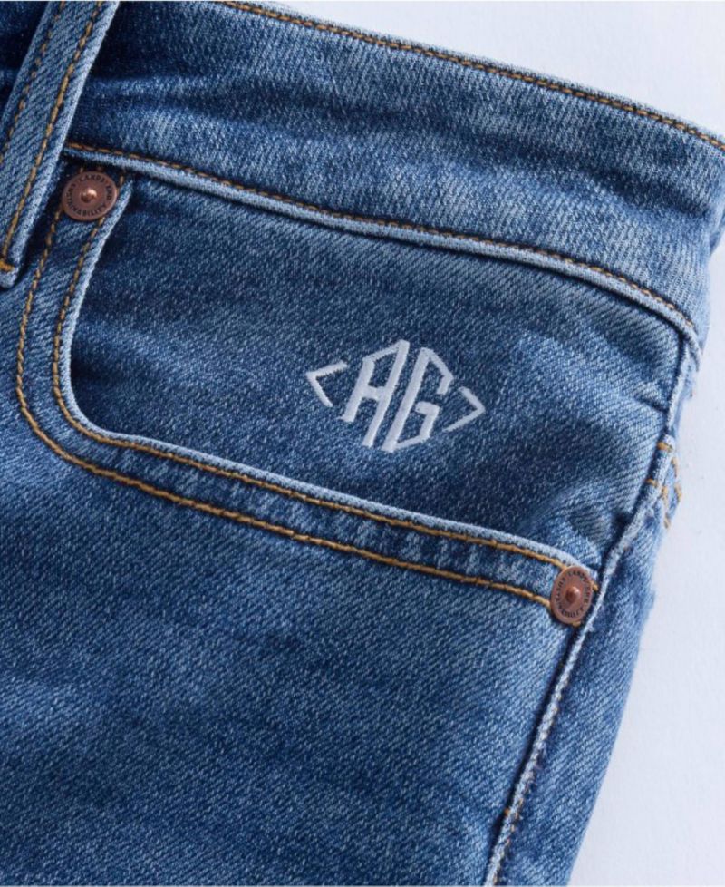 Women's Recover Mid Rise Straight Leg Blue Jeans