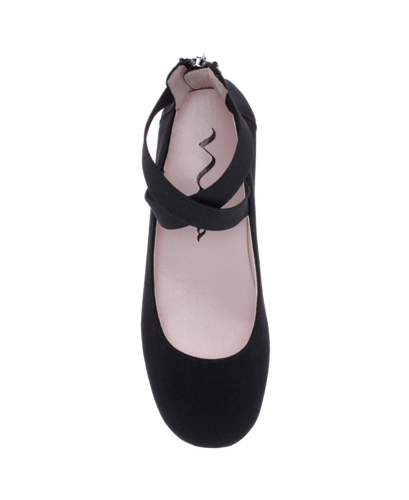 Little Girls Marissa Crisscross Ankle Strap Ballet Flat
