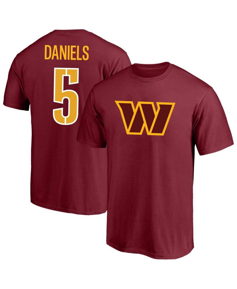 Men's Jayden Daniels Burgundy Washington Commanders Big & Tall Player Name & Number T-Shirt