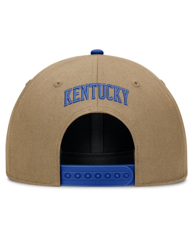 Men's and Women's Beige/Royal Kentucky Wildcats Primetime Rise Dri-FIT Adjustable Hat