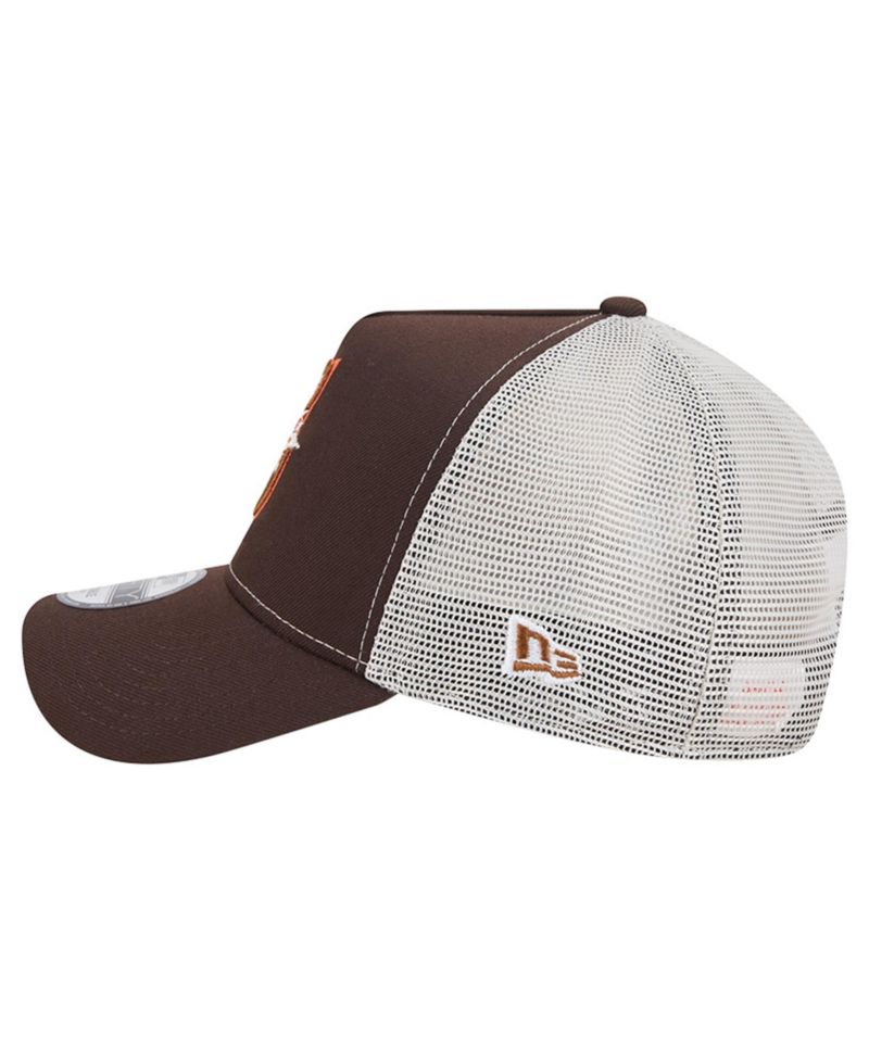 Men's Brown Seattle Mariners Pumpkin Spice A-Frame 9FORTY Adjustable Trucker Hat