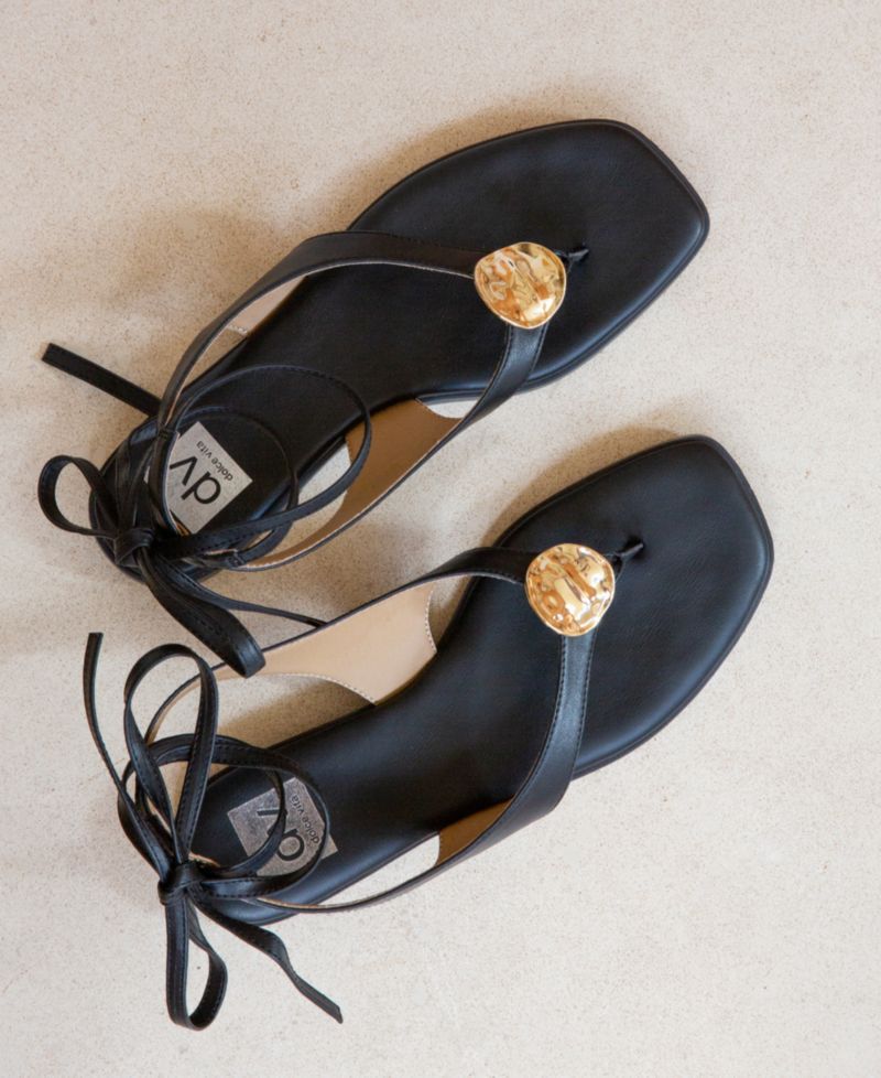 Women's Markly Lace-Up Embellished Flat Sandals