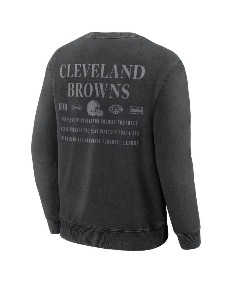 Men's Black Cleveland Browns Deep Route Pullover Sweatshirt