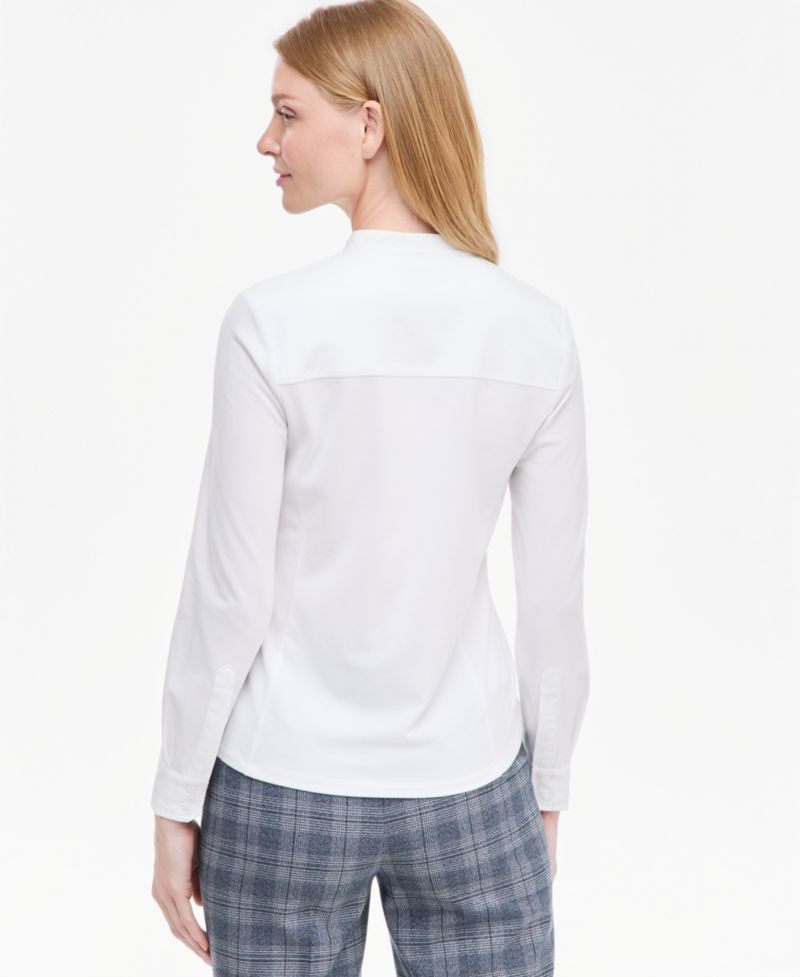 Women's Stand Collar Long-Sleeve Shirt