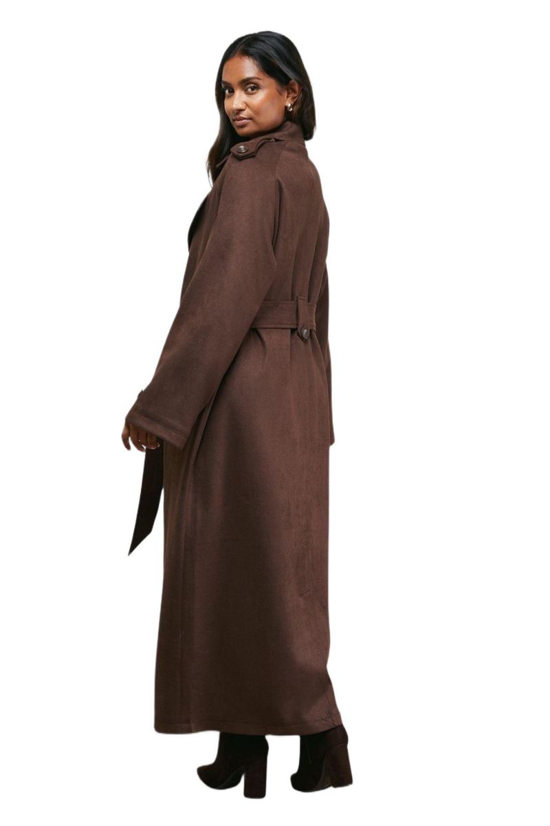 Women's Cuff Detail Belted Coat
