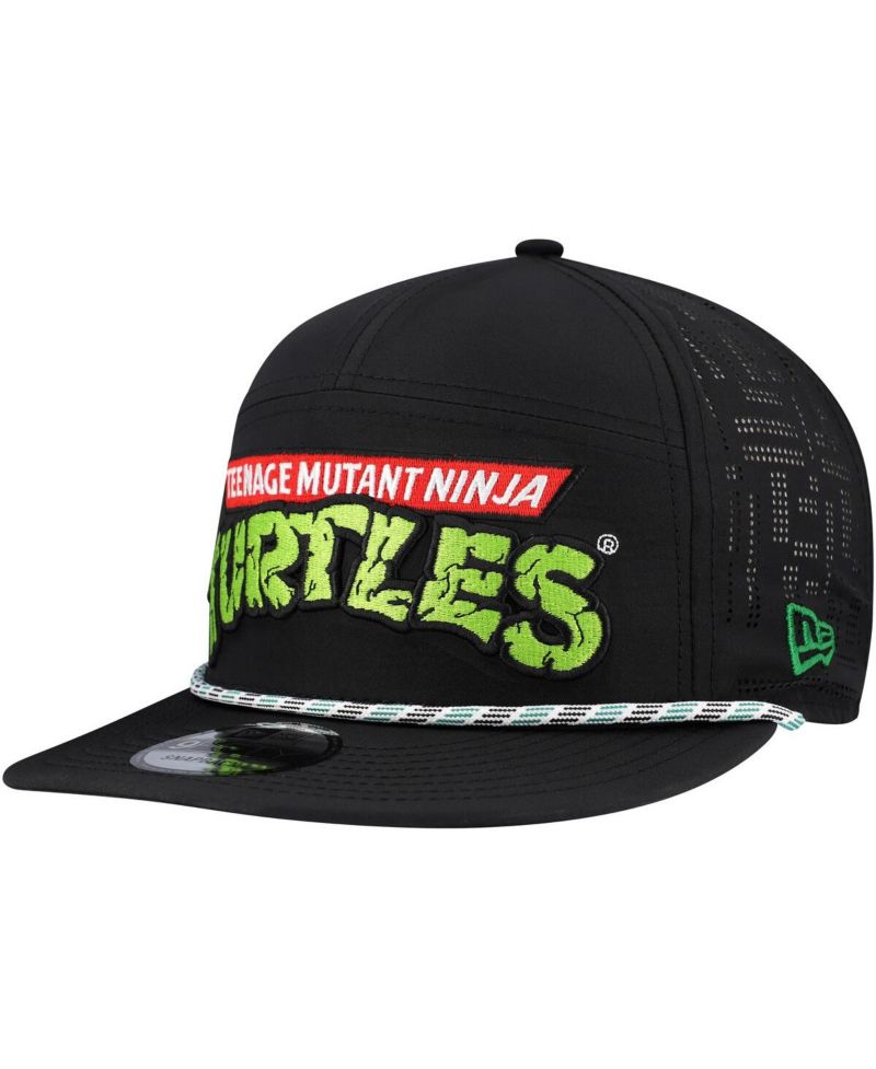 Men's Black Teenage Mutant Ninja Turtles Rope Trucker 9FIFTY Snapback Hat