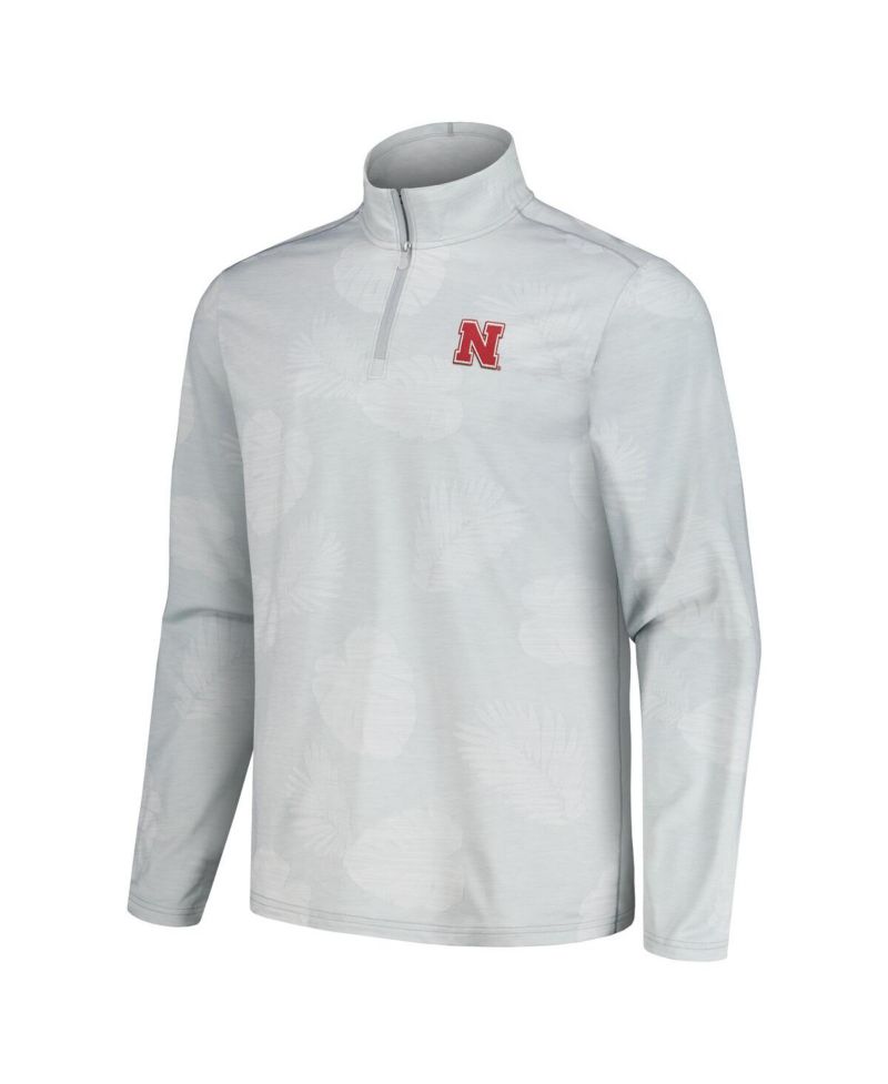 Men's Gray Nebraska Huskers Delray Frond IslandZone Half-Zip Jacket