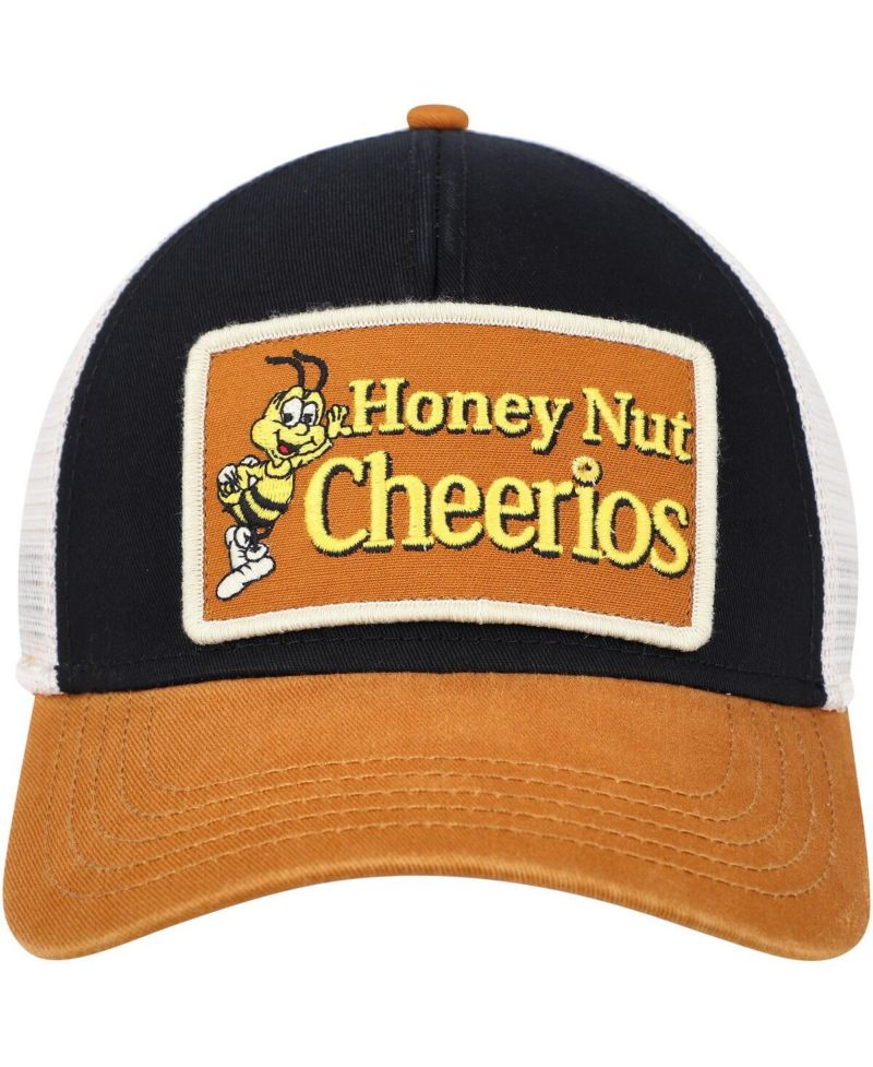 Men's Black, Cream Cheerios Valin Trucker Snapback Hat