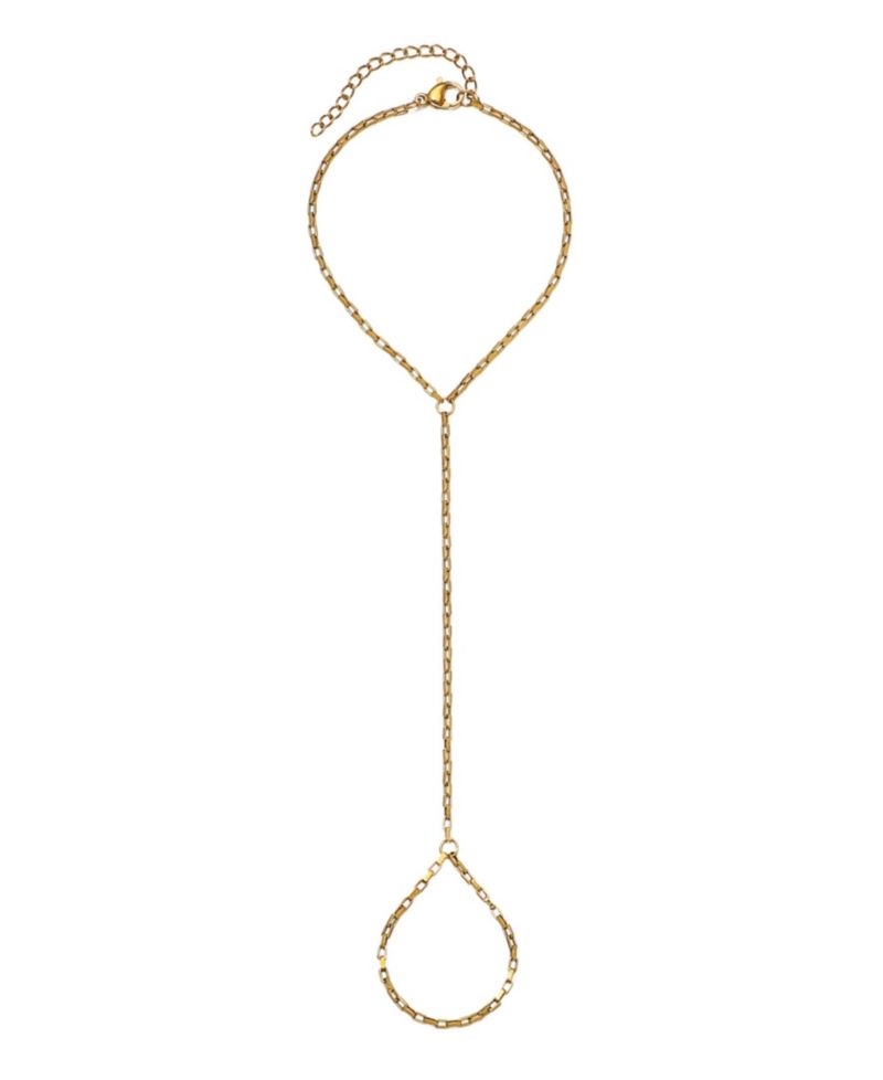 Tarnish Resistant Gold Paperclip Handchain