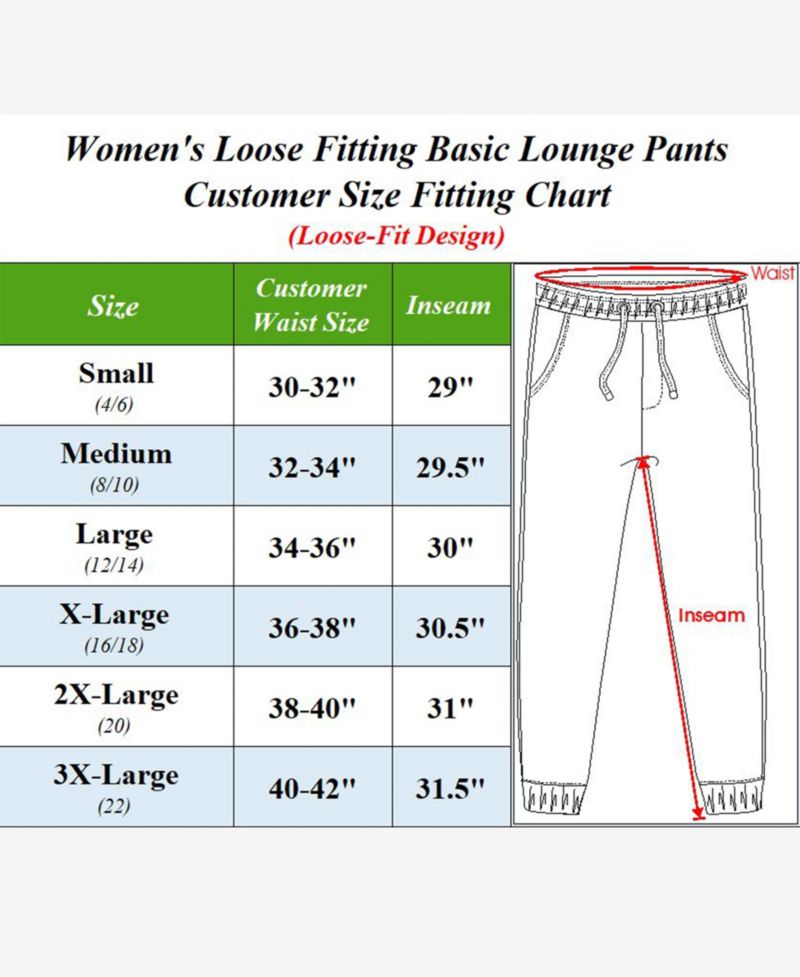 Women's Loose Fit Classic Lounge Pants, Pack of 3