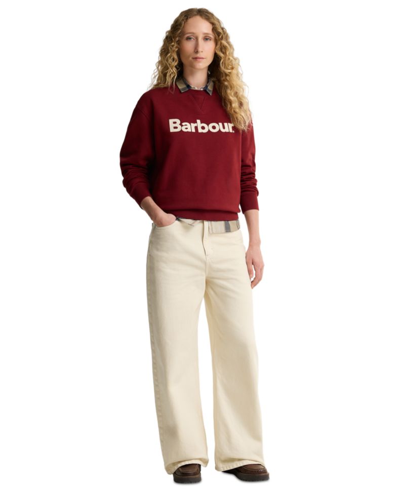 Women's Hartland Crewneck Long-Sleeve Embroidered-Graphic Sweatshirt