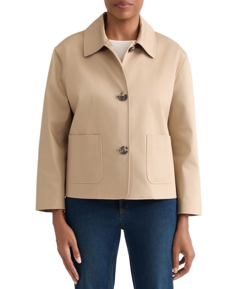 Petite Notch Collar Three-Button Front Jacket