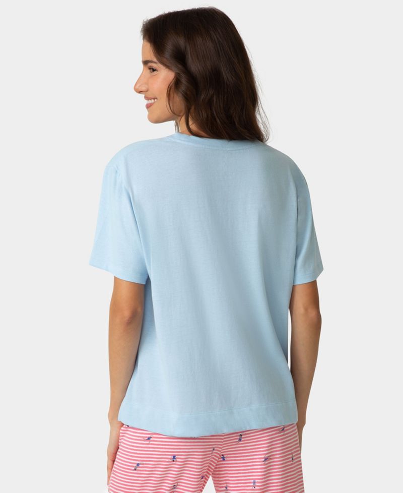 Women's Cotton Short-Sleeve Boxy Sleep T-Shirt