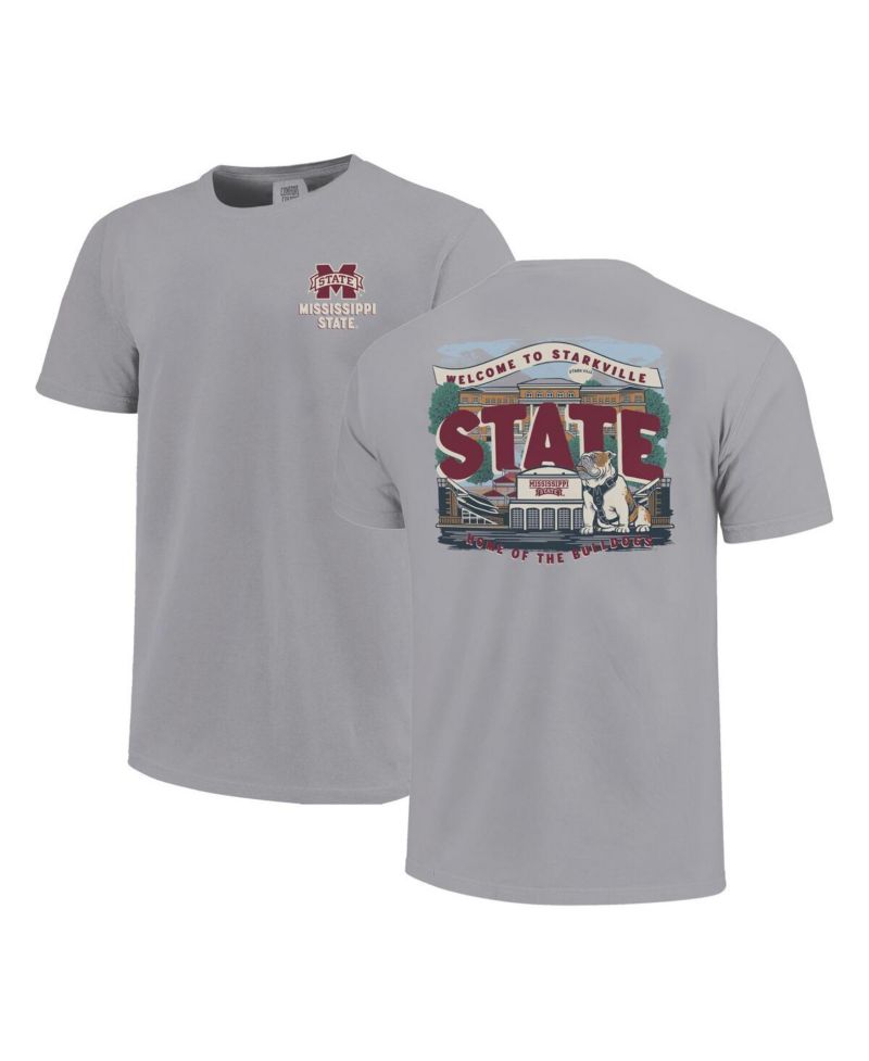 Big Boys and Girls Gray Mississippi State Bulldogs Local Campus Scene T-Shirt