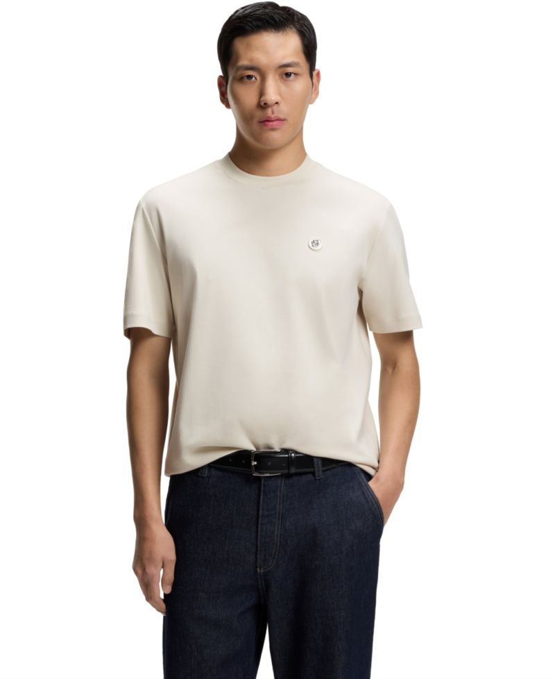 Men's Cotton Monogram Regular-Fit T-Shirt