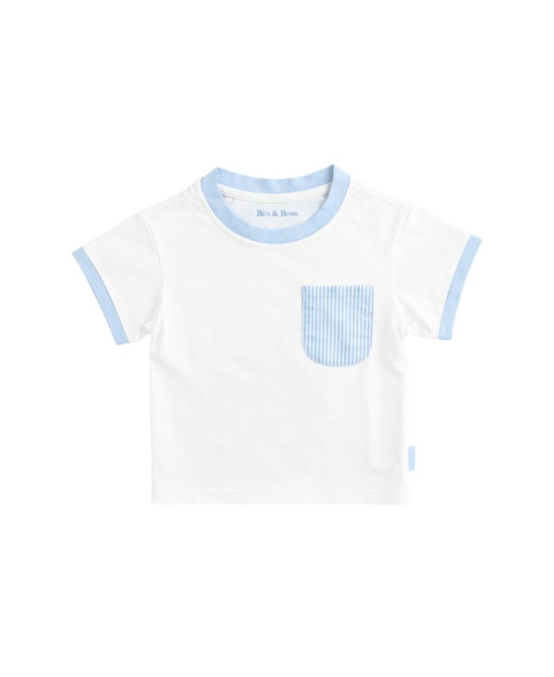 Baby Boys Seersucker Pocket T-Shirt