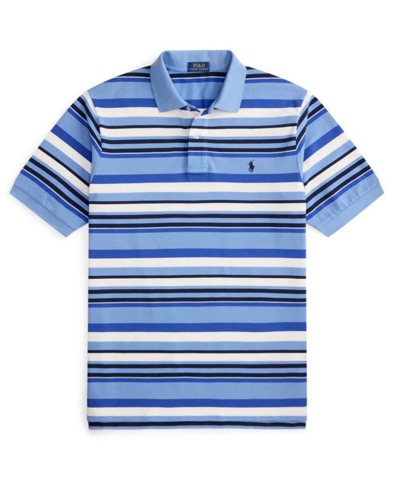 Men's Big & Tall Classic-Fit Striped Mesh Polo Shirt