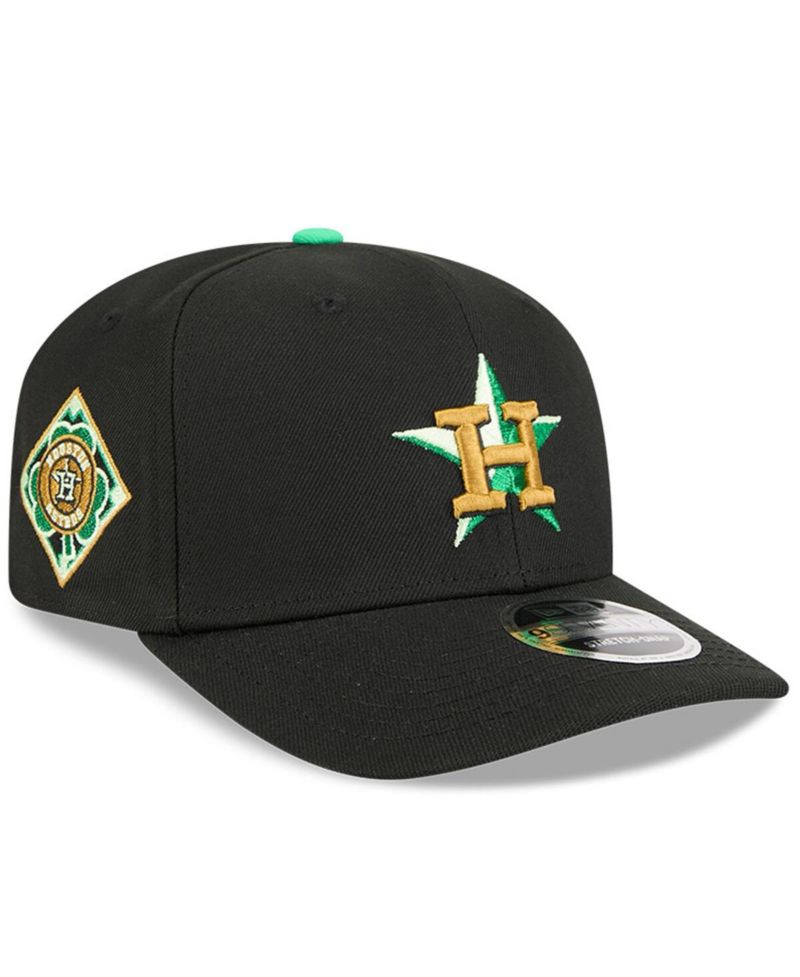 Men's Black Houston Astros 2026 St. Patrick's Day 9SEVENTY Adjustable Hat