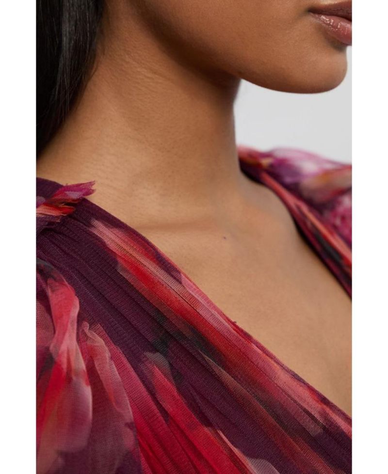 Women's Tulle Balloon Sleeve Mini Dress