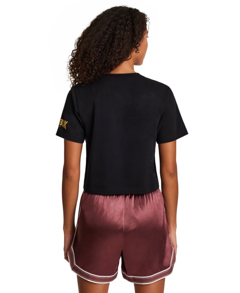 Women's Cropped Basketball Graphic T-Shirt