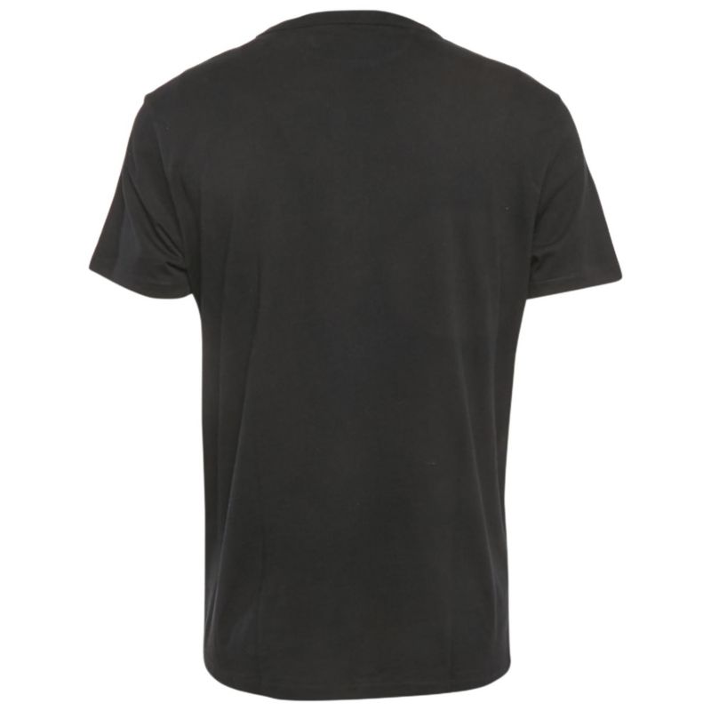Men's Black Cotton Knit Crew Neck T-Shirt