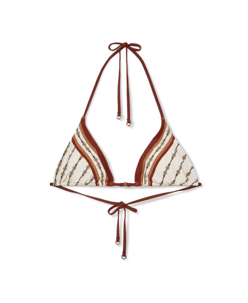 Women's Tina Chain-Print Triangle Bikini Top