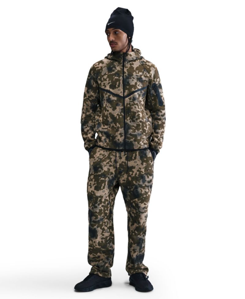 Men's Tech Open-Hem Fleece Camo Pants