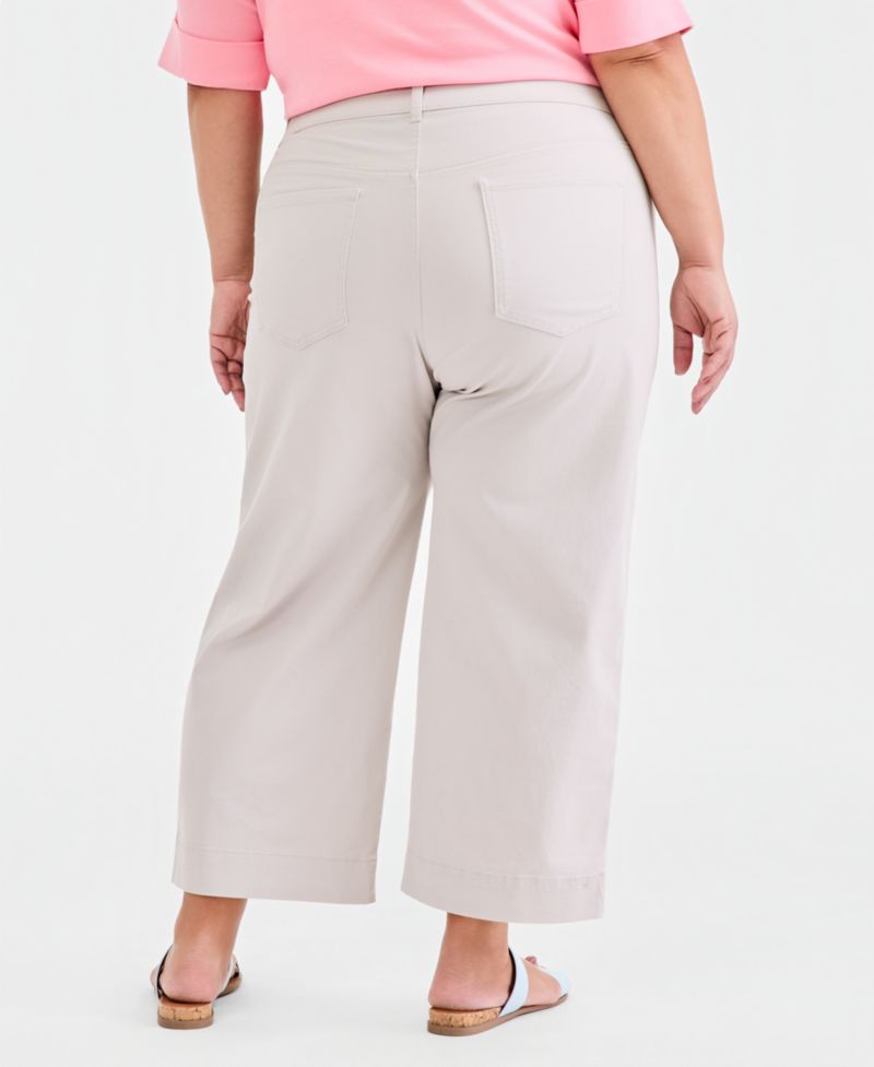 Plus Size High-Rise Shaping Cropped Jeans