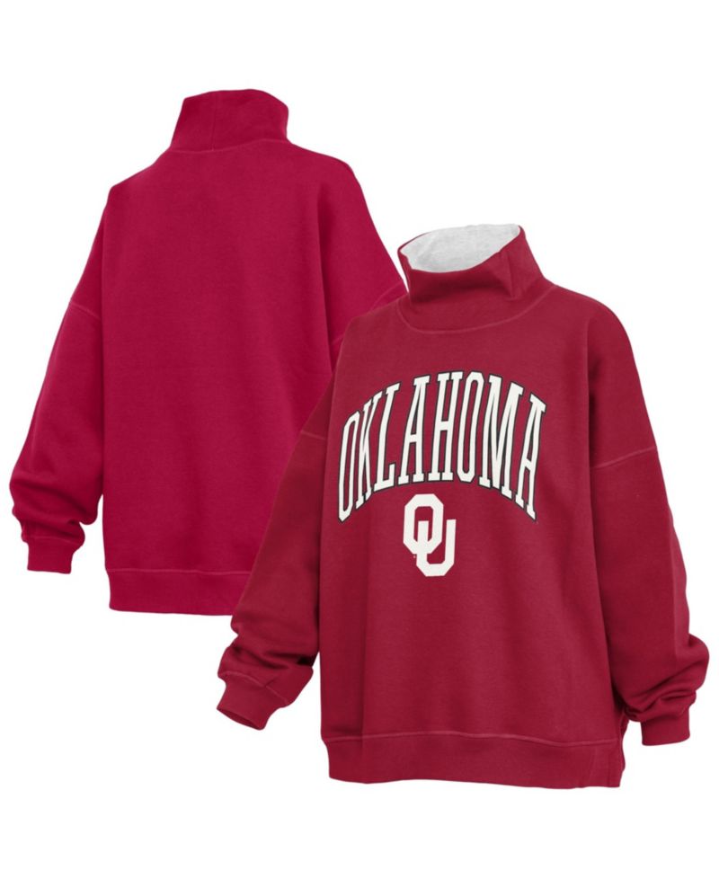 Women's Oklahoma Sooners Oversized Graphic Mock Neck Sweatshirt