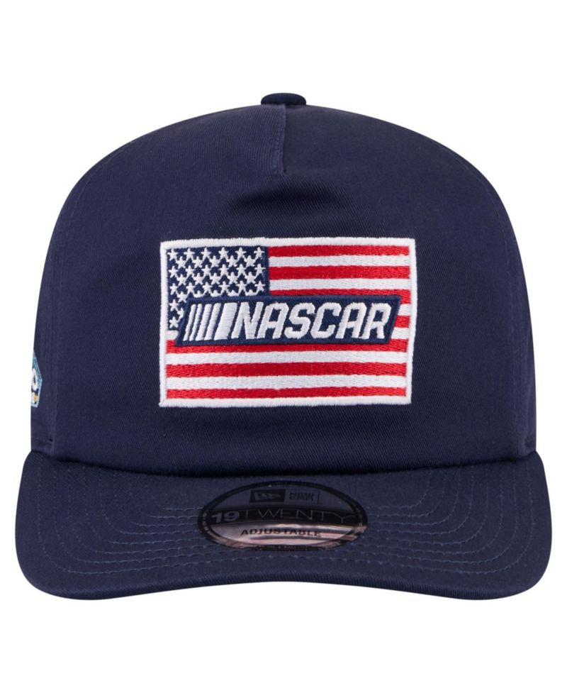 Men's Navy NASCAR Race The Base American Flag 19TWENTY Adjustable Hat