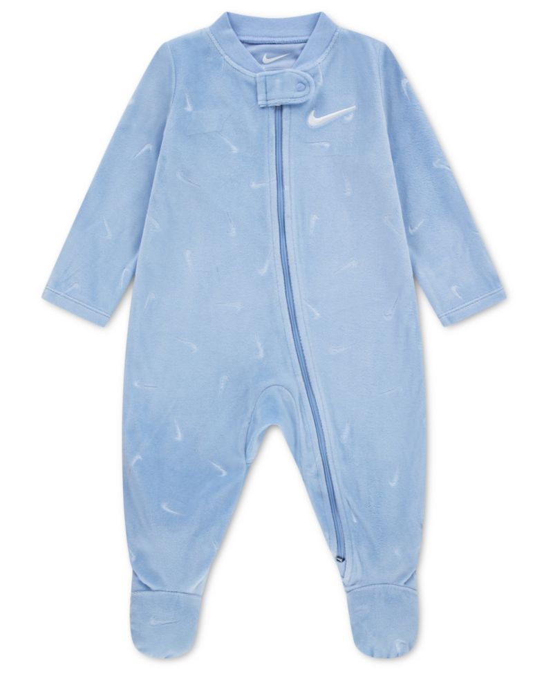 Baby Boys' and Baby Girls' Essentials Velour Footed Coverall