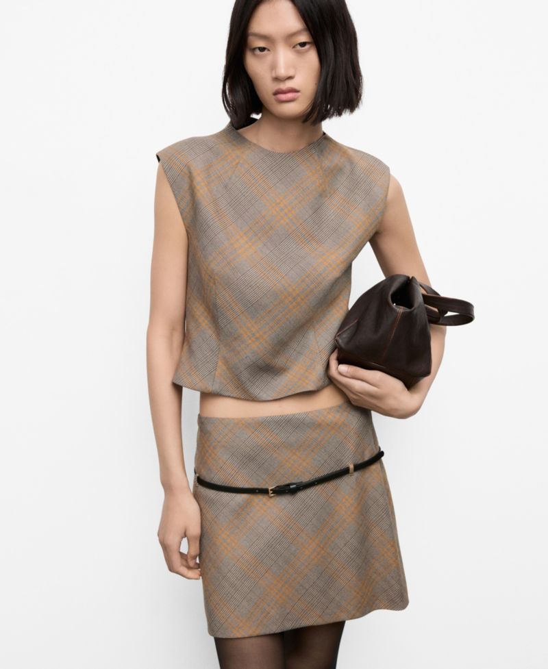 Women's Fitted Check Top