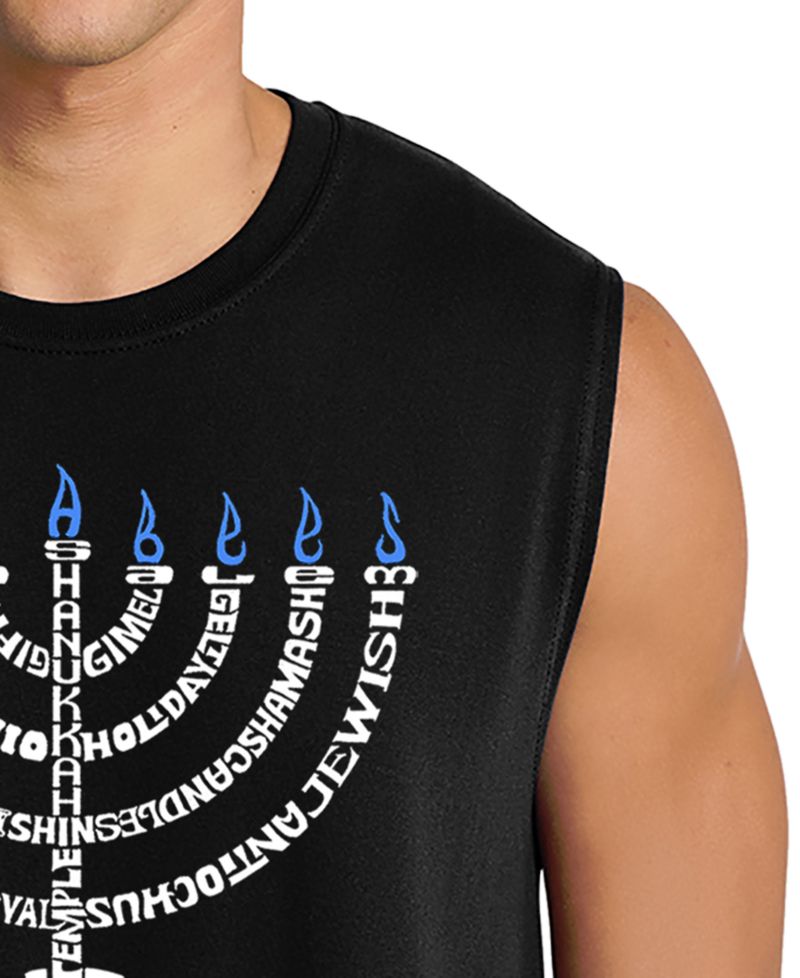 Men's Menorah Hanukkah Graphic Tank Top