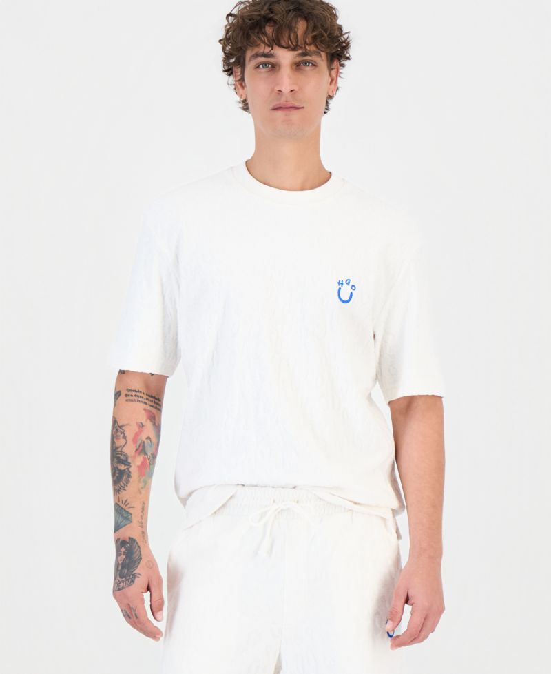 Hugo by Men's Nagutee Cotton Embroidered-Logo T-Shirt