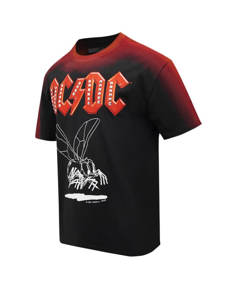 Men's Black AC/DC Fly on the Wall Tour Loose T-Shirt
