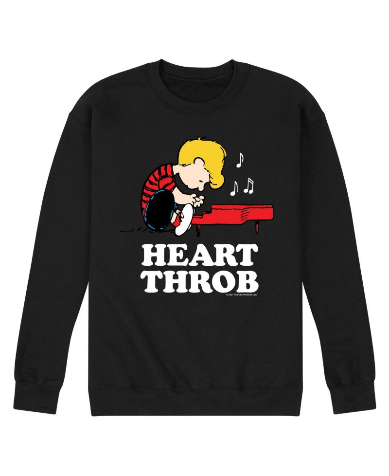 Men's Peanuts Heart Throb Fleece Sweatshirt
