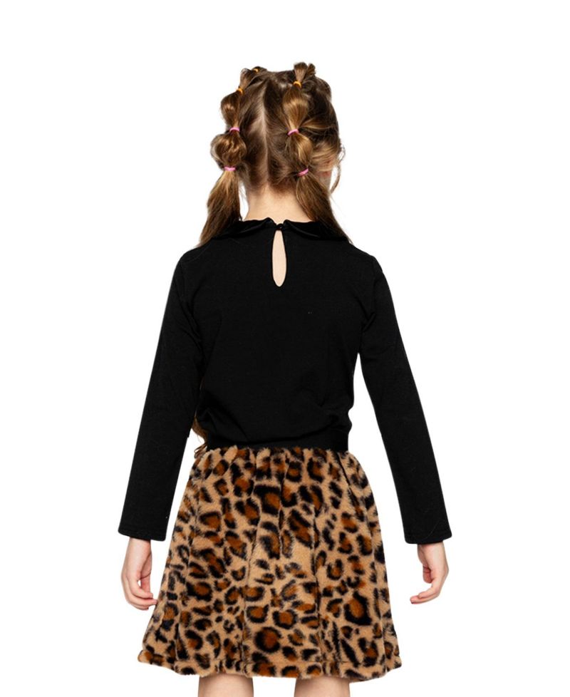 Big Girls Faux Fur Skirt Leopard Print Skirts