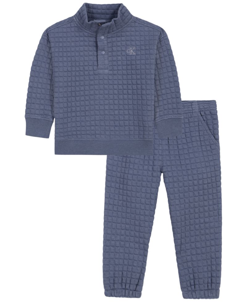 Baby Boys' Long-Sleeve Mock-Neck Top and Joggers, 2-Piece Set